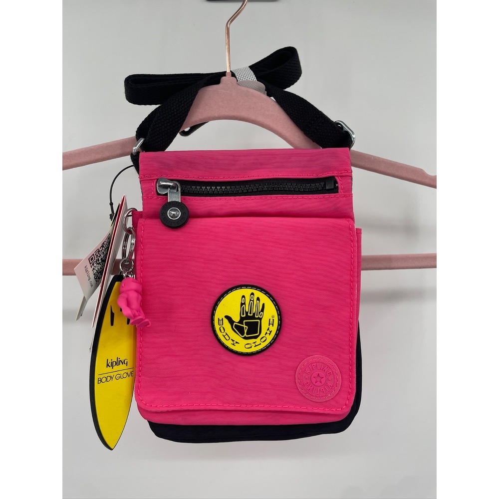 KIPLING  New Eldorado Crossbody Bag /Adj Strap Flashy Pink NWT Body Glove